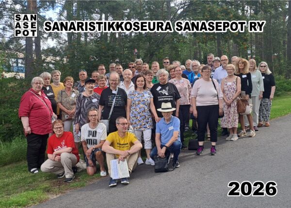Sanasepot-seinäkalenteri 2026 7kpl