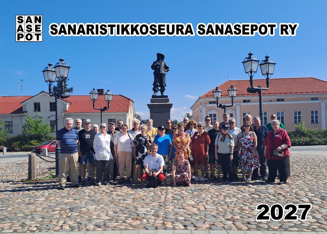 Sanaseppo-kalenteri 2027 kansi